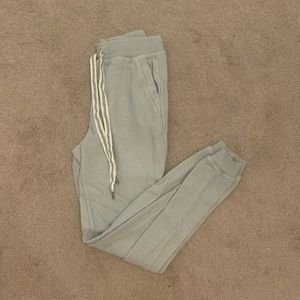 Green ribbed aerie sweats